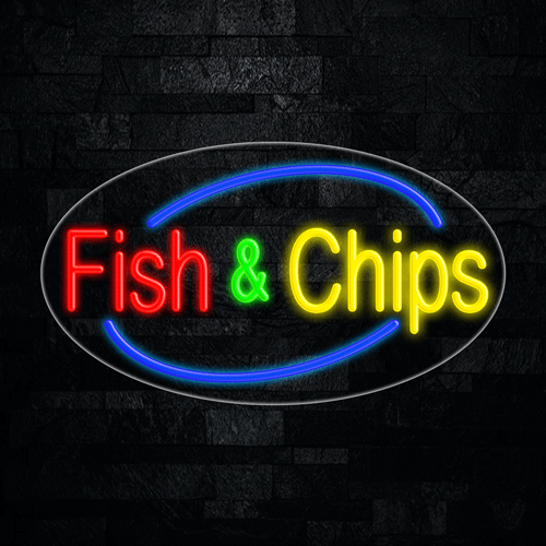 Fish & Chips LED Flex Sign 30″ x 17″