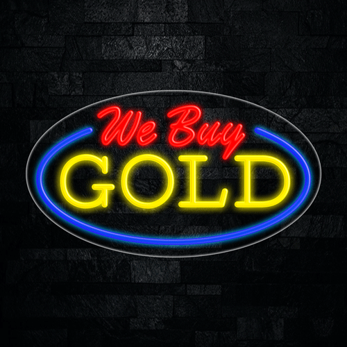 We Buy Gold LED Flex Sign 30″ x 17″