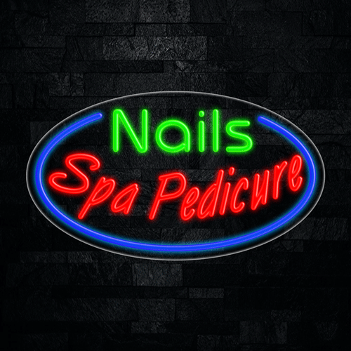 Nails Spa Pedicure LED Flex Sign 30″ x 17″