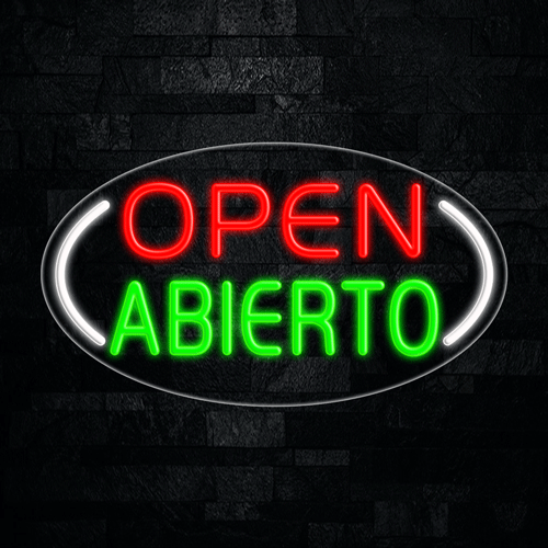 Open Abierto LED Flex Sign 30″ x 17″