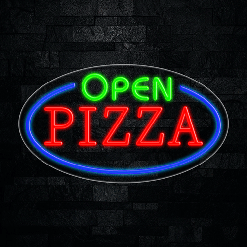 Pizza Open LED Flex Sign 30″ x 17″