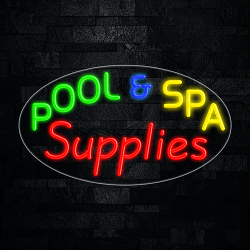 Pool & Spa Supplies LED Flex Sign 30″ x 17″