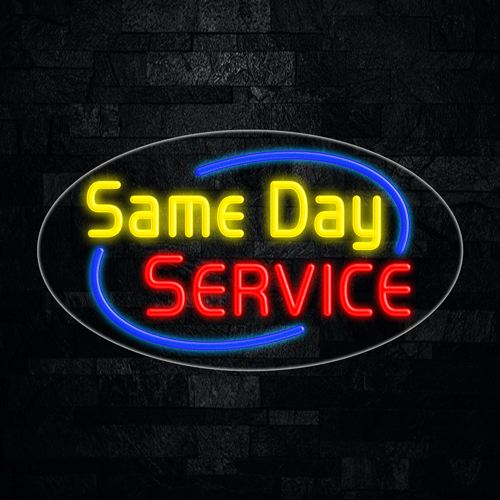 Same Day Service LED Flex Sign 30″ x 17″