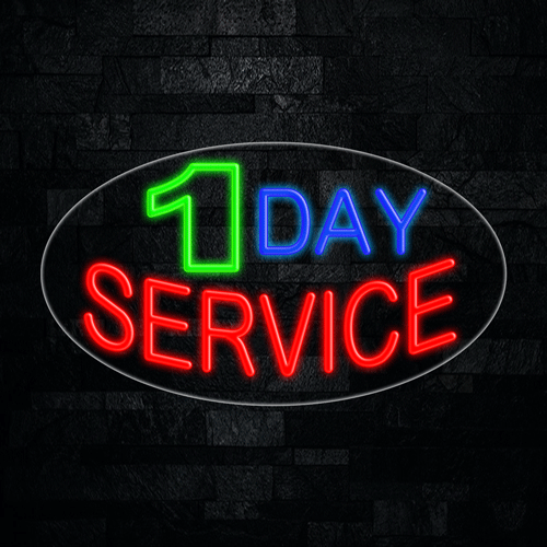 1 Day Service LED Flex Sign 30″ x 17″