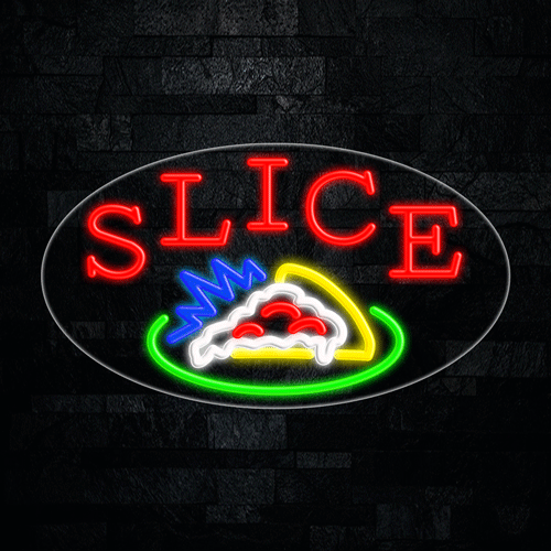 Pizza Slice LED Flex Sign 30″ x 17″