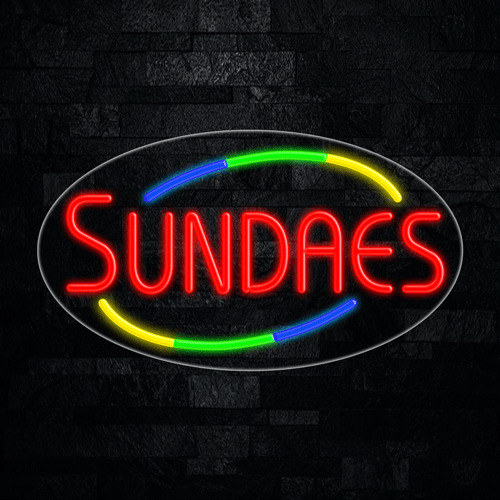 Sundaes LED Flex Sign 30″ x 17″