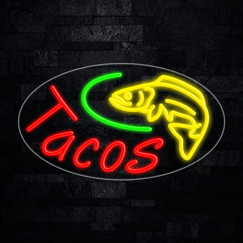 Fish Tacos LED Flex Sign 30″ x 17″