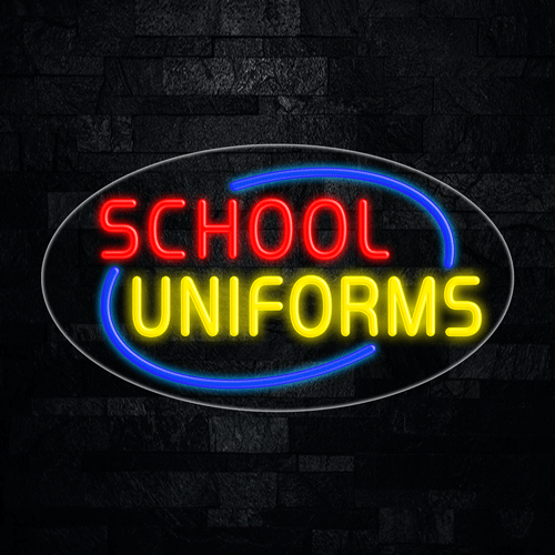 School Uniforms LED Flex Sign 30″ x 17″