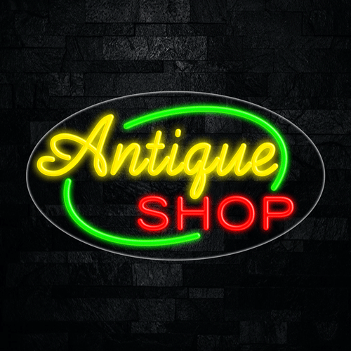 Antique Shop LED Flex Sign 30″ x 17″