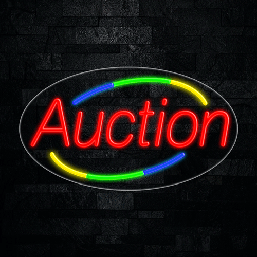 Auction LED Flex Sign 30″ x 17″