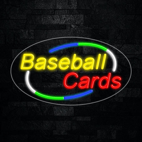 Baseball Cards LED Flex Sign 30″ x 17″