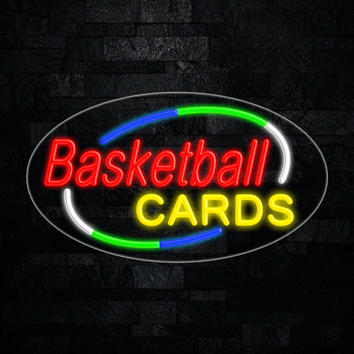 Basketball Cards LED Flex Sign 30″ x 17″