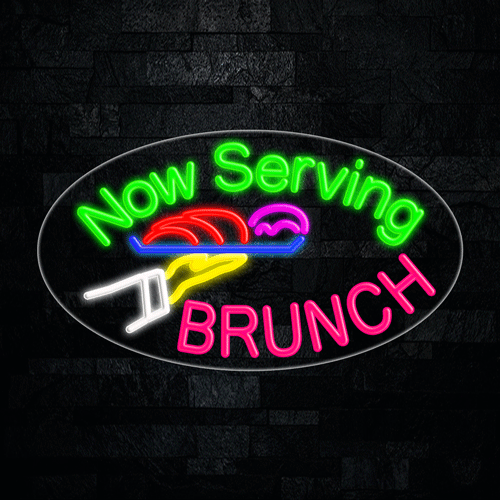 Now Serving Brunch LED Flex Sign 30″ x 17″