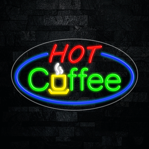 Hot Coffee LED Flex Sign 30″ x 17″