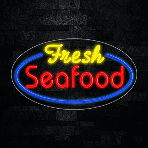 Fresh Seafood LED Flex Sign 30″ x 17″