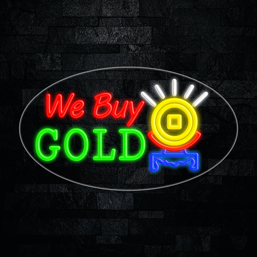 We Buy Gold LED Flex Sign 30″ x 17″