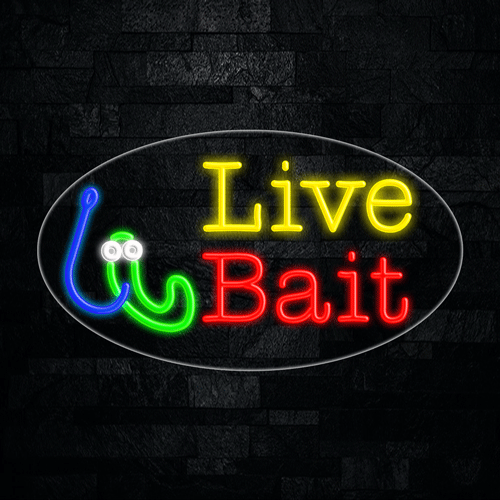 Live Bait LED Flex Sign 30″ x 17″