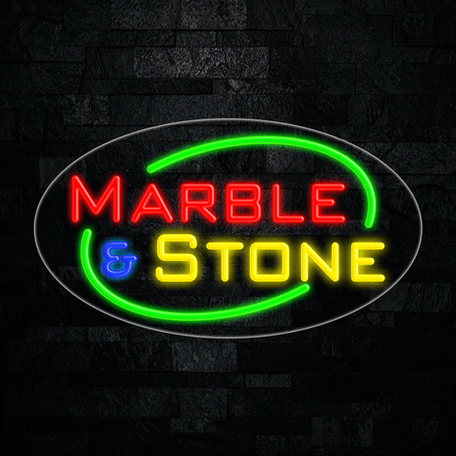 Marble & Stone LED Flex Sign 30″ x 17″