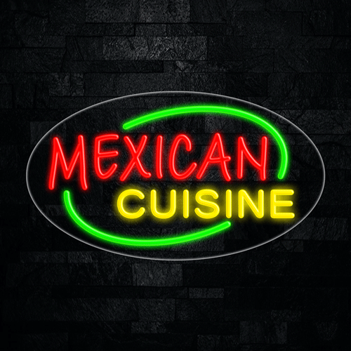 Mexican Cuisine LED Flex Sign 30″ x 17″