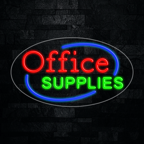 Office Supplies LED Flex Sign 30″ x 17″