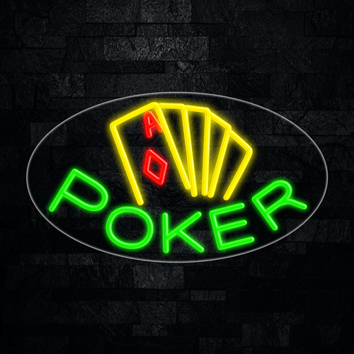 Poker LED Flex Sign 30″ x 17″