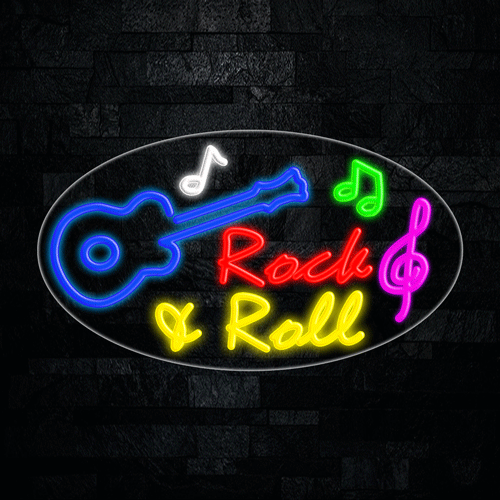 Rock & Roll LED Flex Sign 30″ x 17″