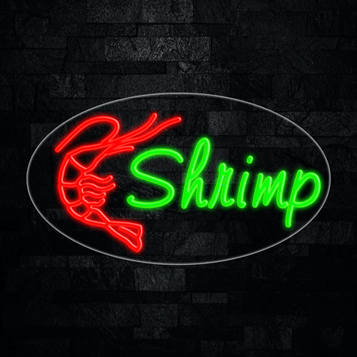 Shrimp LED Flex Sign 30″ x 17″