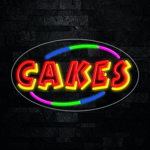 Cakes LED Flex Sign 30″ x 17″