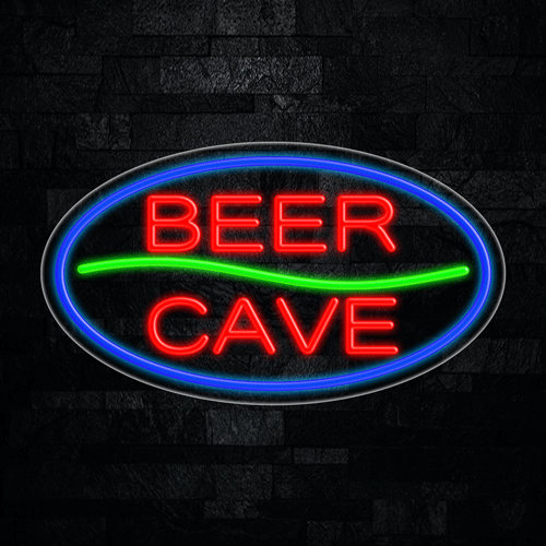 Beer Cave LED Flex Sign 30″ x 17″