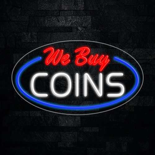 We Buy Coins LED Flex Sign 30″ x 17″