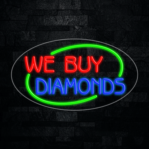 We Buy Diamonds LED Flex Sign 30″ x 17″