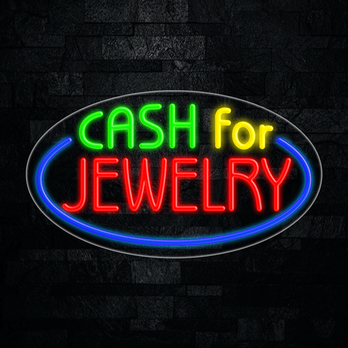 Cash for Jewelry LED Flex Sign 30″ x 17″