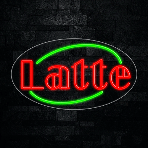 Latte LED Flex Sign 30″ x 17″