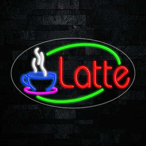 Latte LED Flex Sign 30″ x 17″