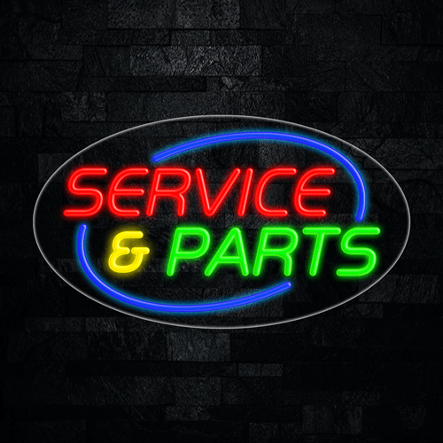 Service & Parts LED Flex Sign 30″ x 17″