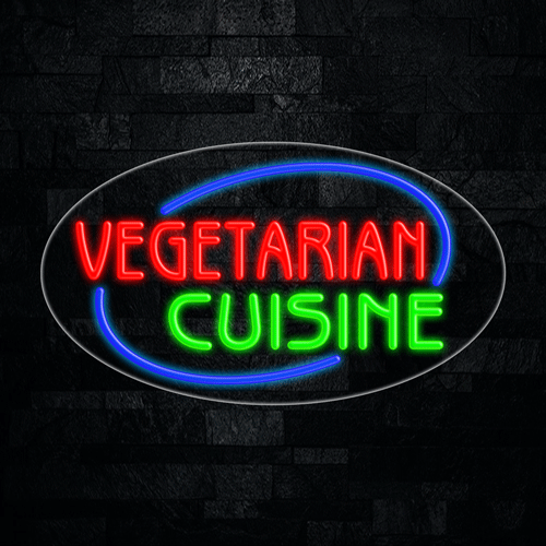 Vegetarian Cuinine LED Flex Sign 30″ x 17″