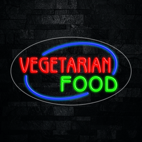 Vegetarian Food LED Flex Sign 30″ x 17″