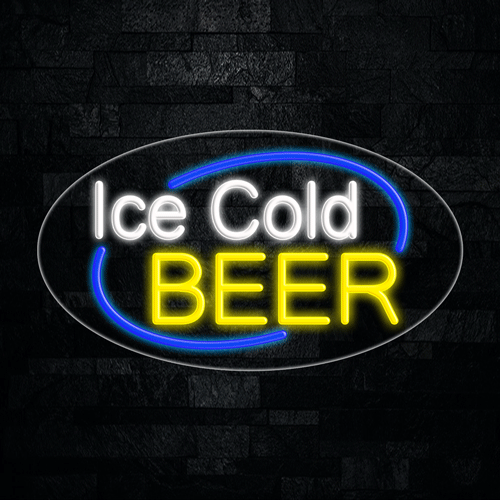 Ice Cold Beer LED Flex Sign 30″ x 17″