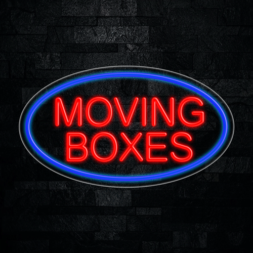 Moving Boxes LED Flex Sign 30″ x 17″