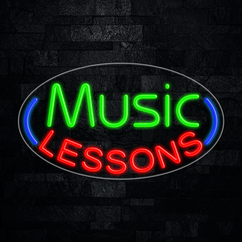 Music Lessons LED Flex Sign 30″ x 17″