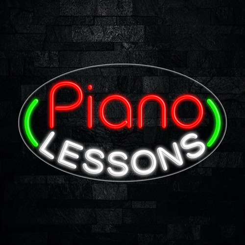 Piano Lessons LED Flex Sign 30″ x 17″