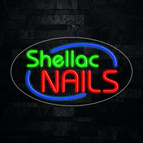 Shellac Nails LED Flex Sign 30″ x 17″