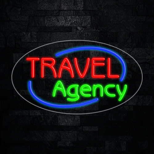 Travel Agency LED Flex Sign 30″ x 17″