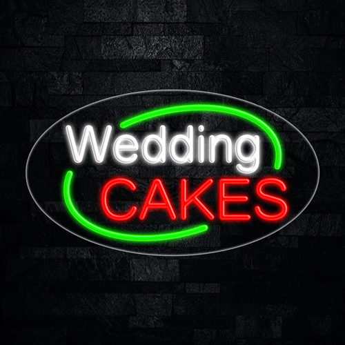 Wedding Cakes LED Flex Sign 30″ x 17″