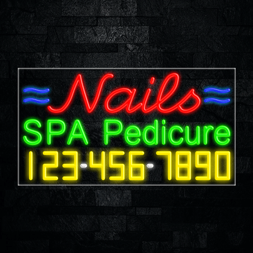 Nails Spa Pedicure LED Flex Sign 37″ x 20″