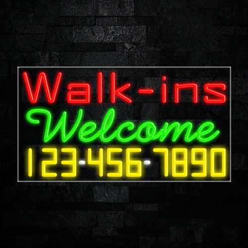 Walk ins Welcome LED Flex Sign 37″ x 20″