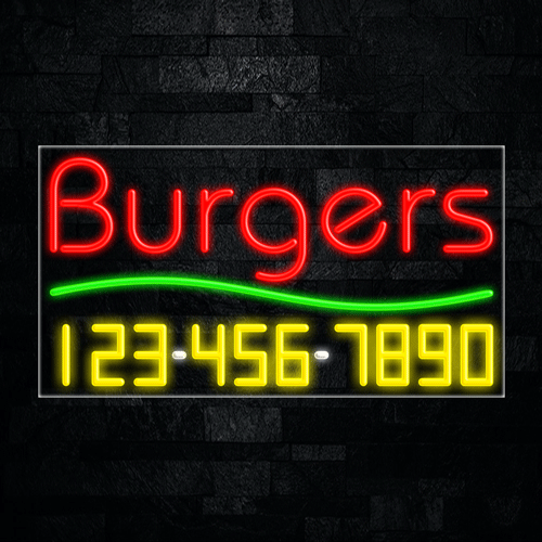 Burgers LED Flex Sign 37″ x 20″