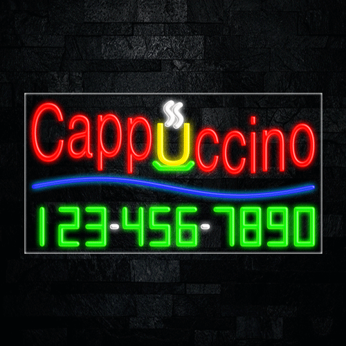 Cappuccino LED Flex Sign 37″ x 20″