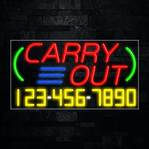 Carry Out LED Flex Sign 37″ x 20″