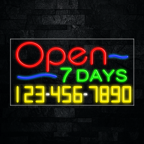 Open 7 Days LED Flex Sign 37″ x 20″